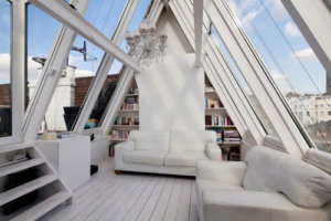 üvegtetős tetőtér